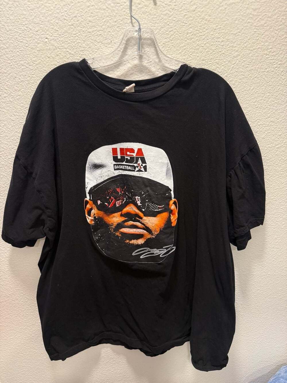 LeBron James USA Basketball Big Face Graphic Tee Black 3XL